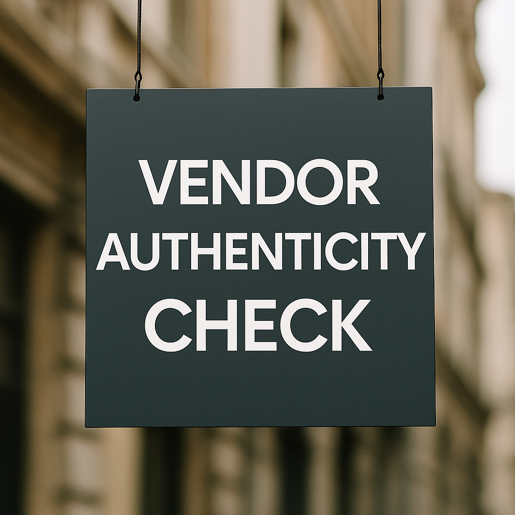 Vendor Authenticity Check