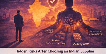 Visual representation of hidden risks buyers face after choosing an Indian supplier