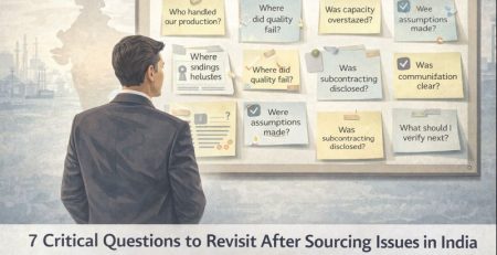 Senior buyer reviewing critical questions after experiencing sourcing issues in India