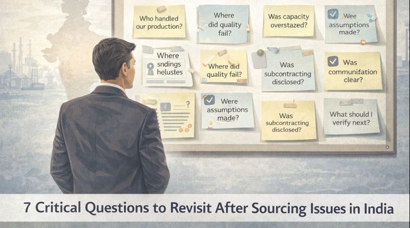 Senior buyer reviewing critical questions after experiencing sourcing issues in India
